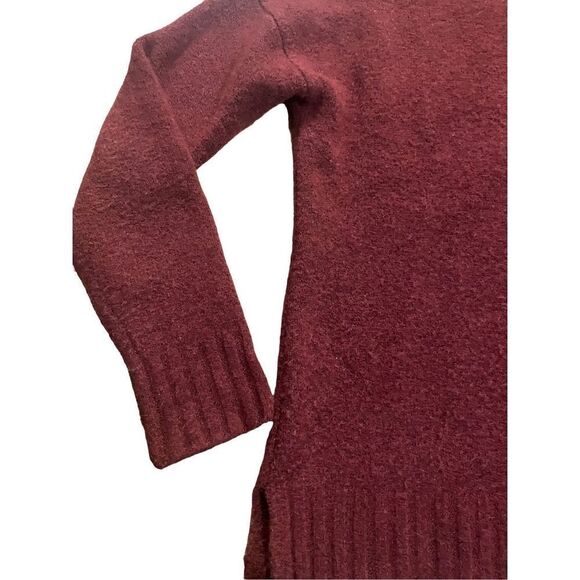 J. Crew wine red womens sweater sz XS merino wool blend - Picture 5 of 7